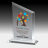 7603-2S (Screen Print), 7603-2L (Laser), 7603-2P (4Color Process) - Slim Line Acrylic Billboard Award